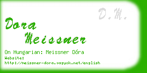 dora meissner business card